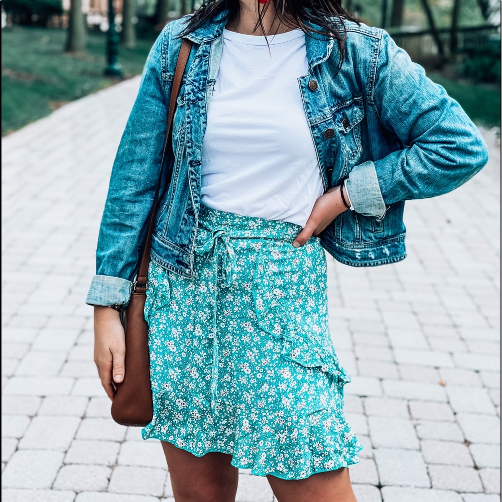floral skirt